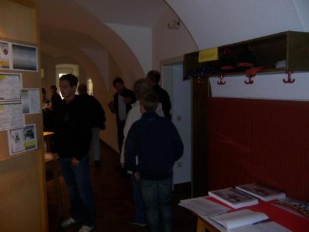 People move through the displays to learn about the aircraft lost in the area during WWII